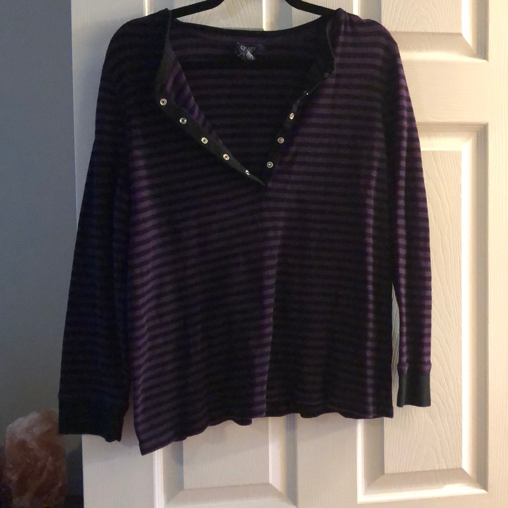Purple and Black Striped Sweater